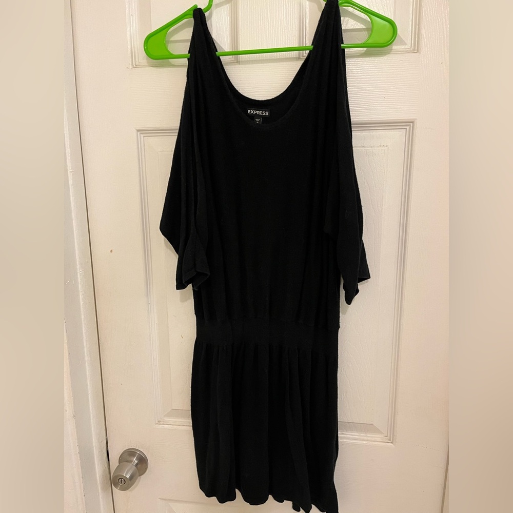 Express Black Dress w/ Shoulder Cutouts